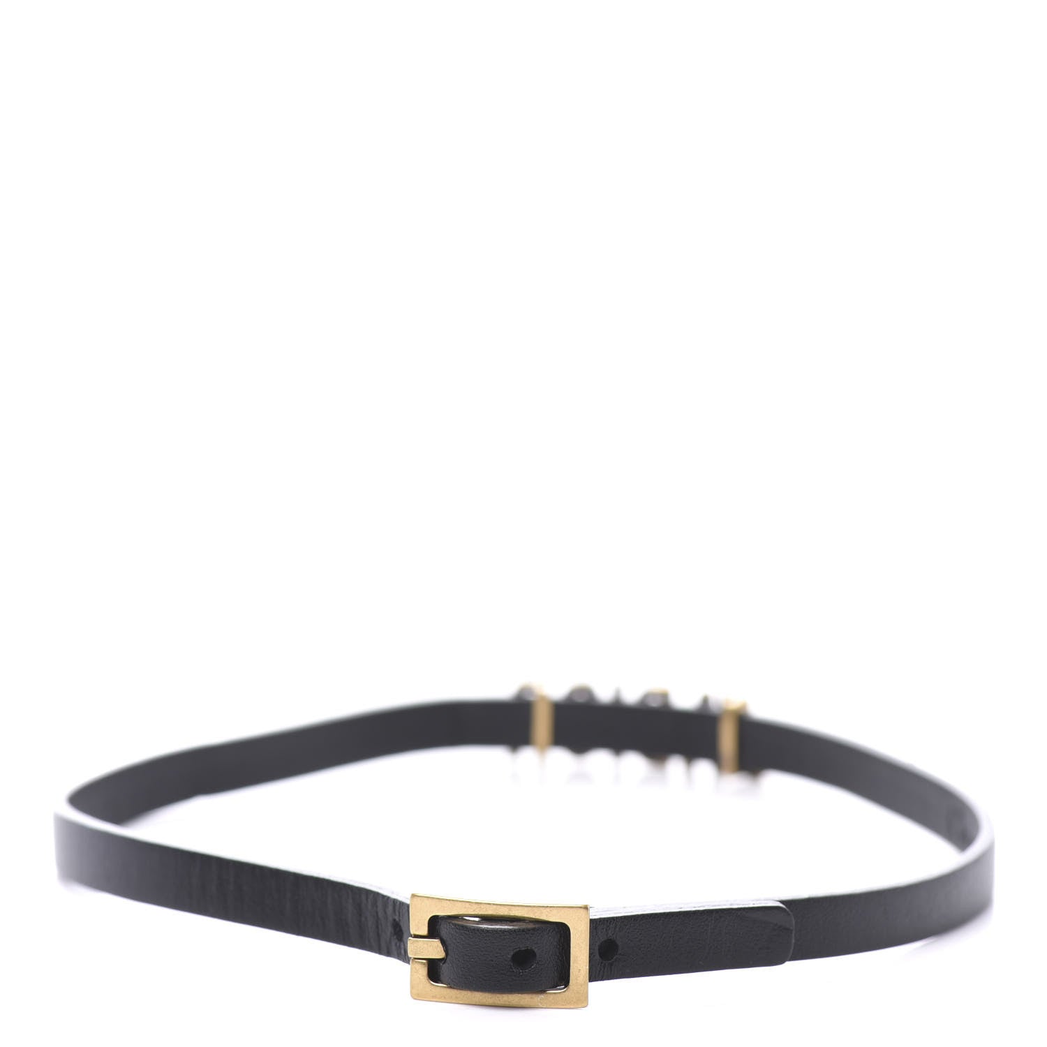 Christian Dior Calfskin J'Adior Logo Choker Necklace Black 3 of 5