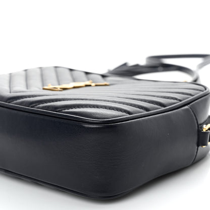 Saint Laurent Calfskin Matelasse Monogram Lou Camera Bag Navy 10 of 12