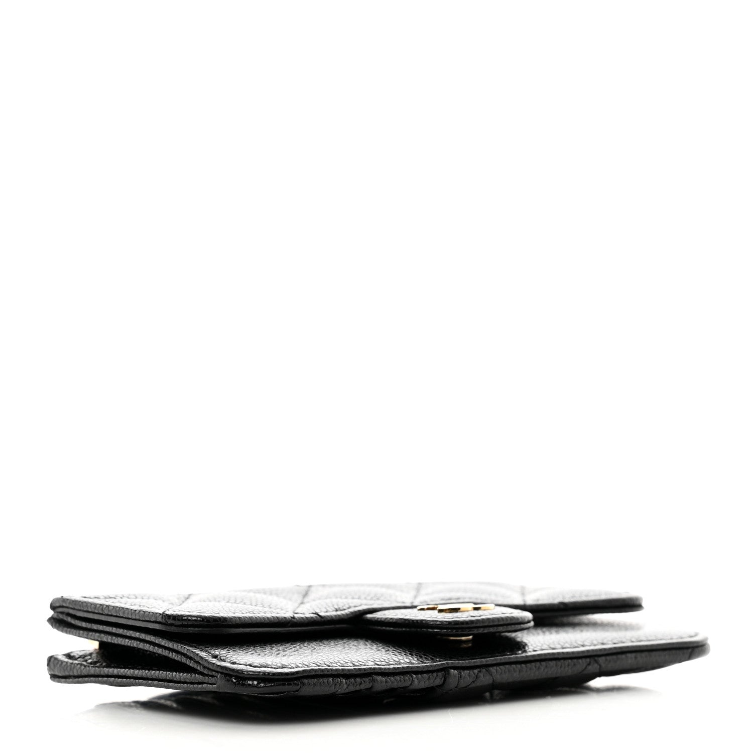 Chanel Caviar Quilted Flap Zip Card Holder Black 4 of 8