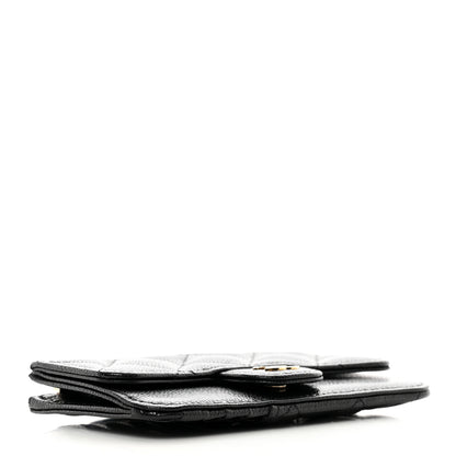 Chanel Caviar Quilted Flap Zip Card Holder Black 4 of 8