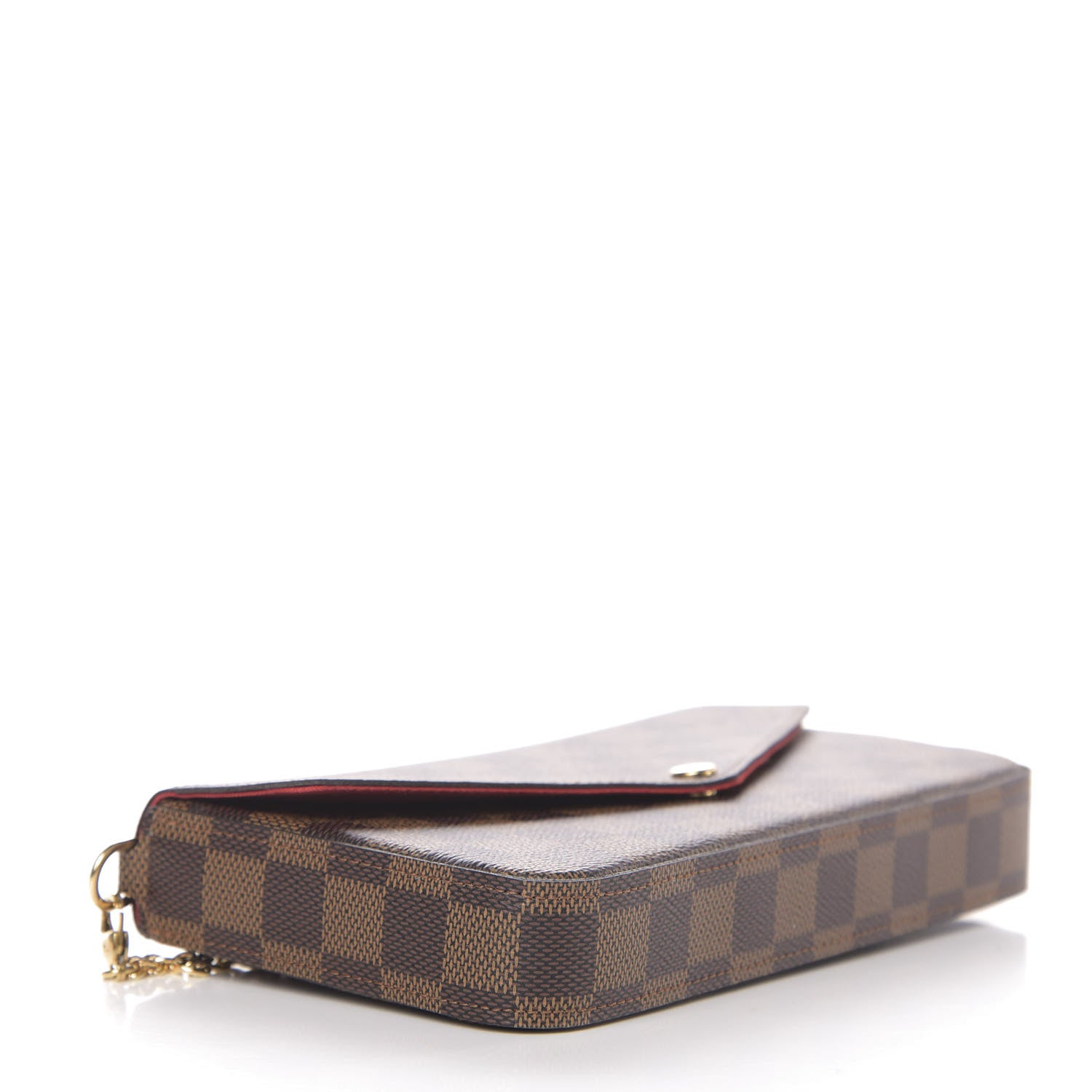 Louis Vuitton Damier Ebene Pochette Felicie Chain Wallet 6 of 18