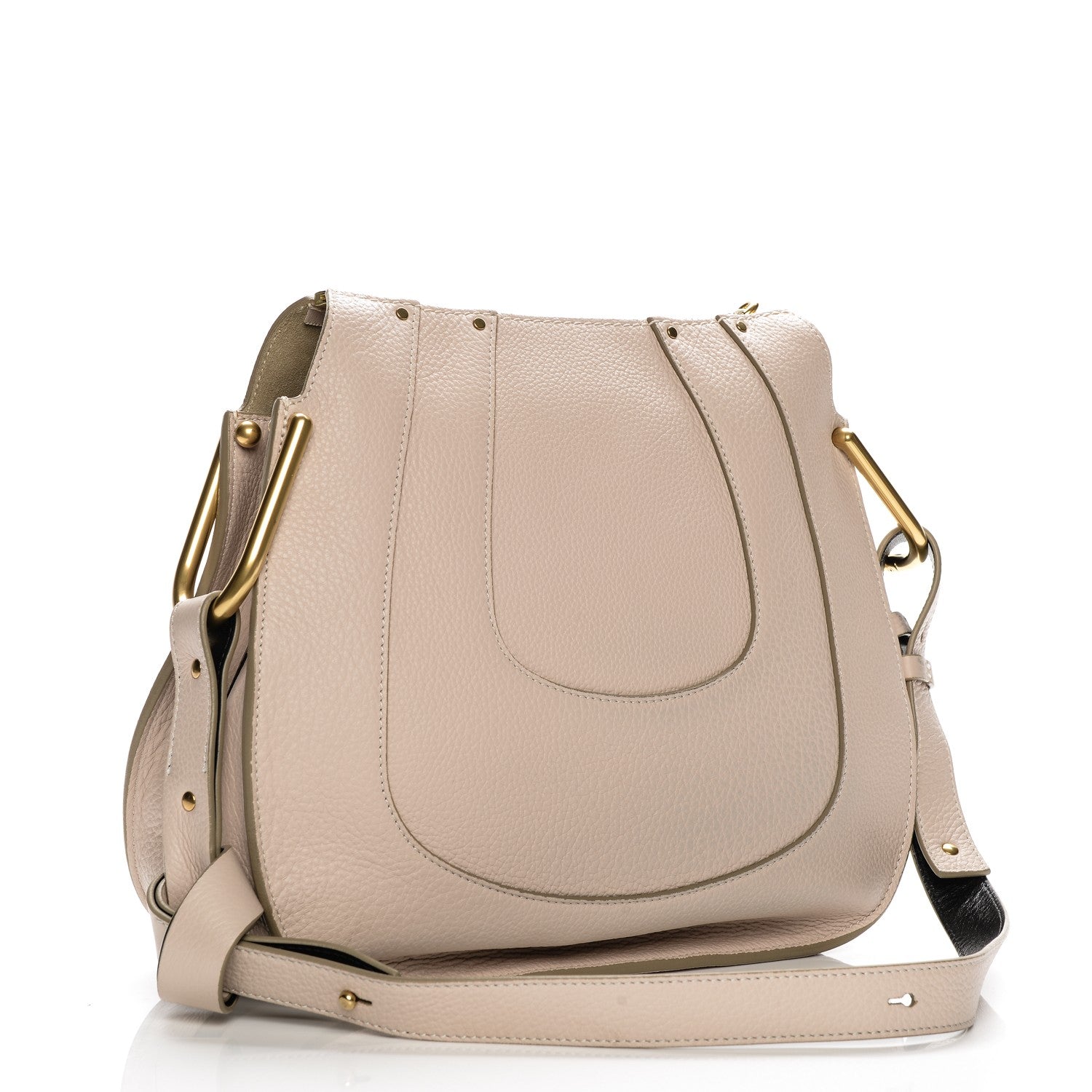 Chloe Grained Calfskin Small Hayley Hobo Abstract White 3 of 9