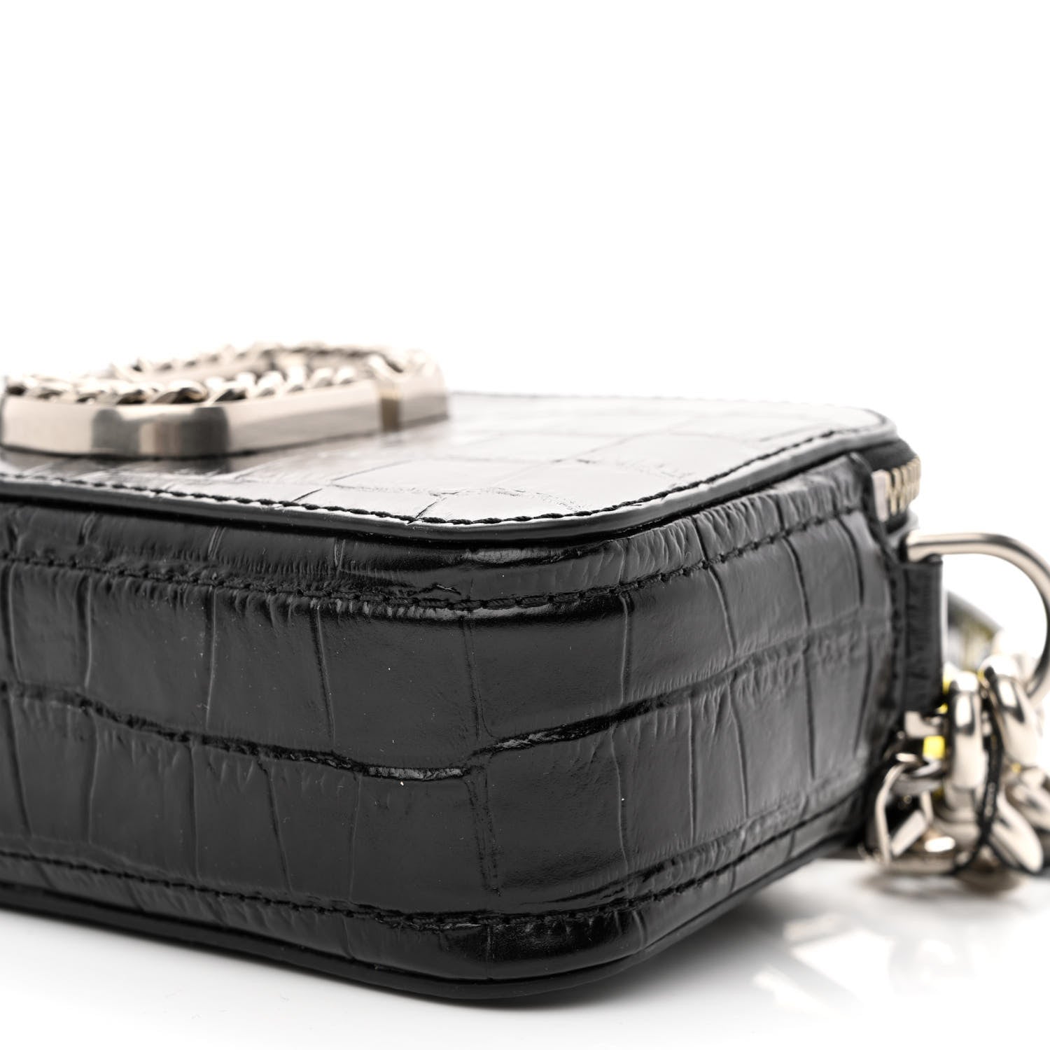 Marc Jacobs Croc Embossed Snapshot Camera Bag Black 1260669