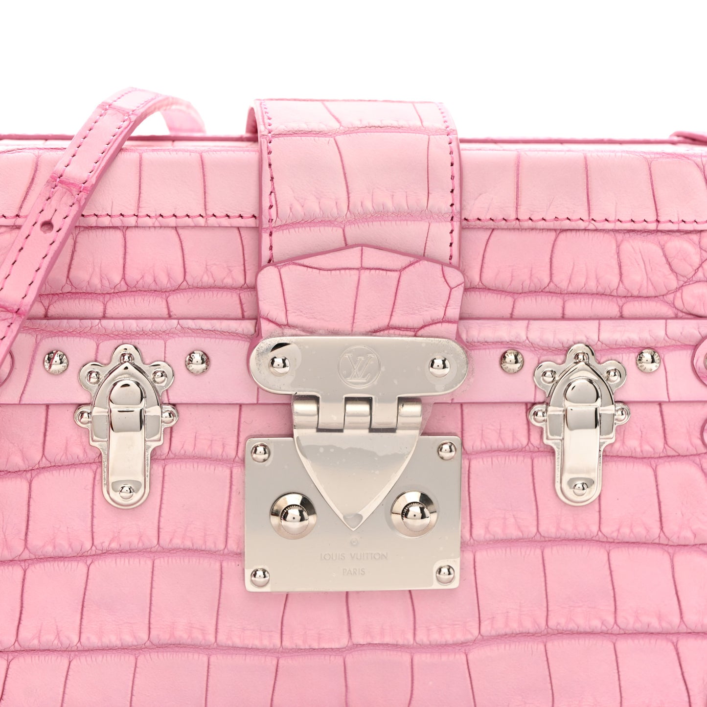 Alligator Petite Malle Pink