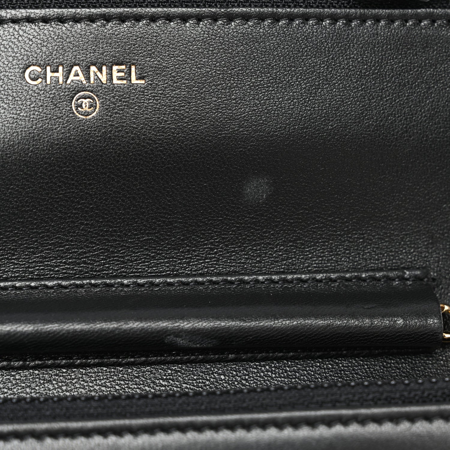 Chanel Lambskin Quilted Wallet On Chain WOC Black 12 of 12