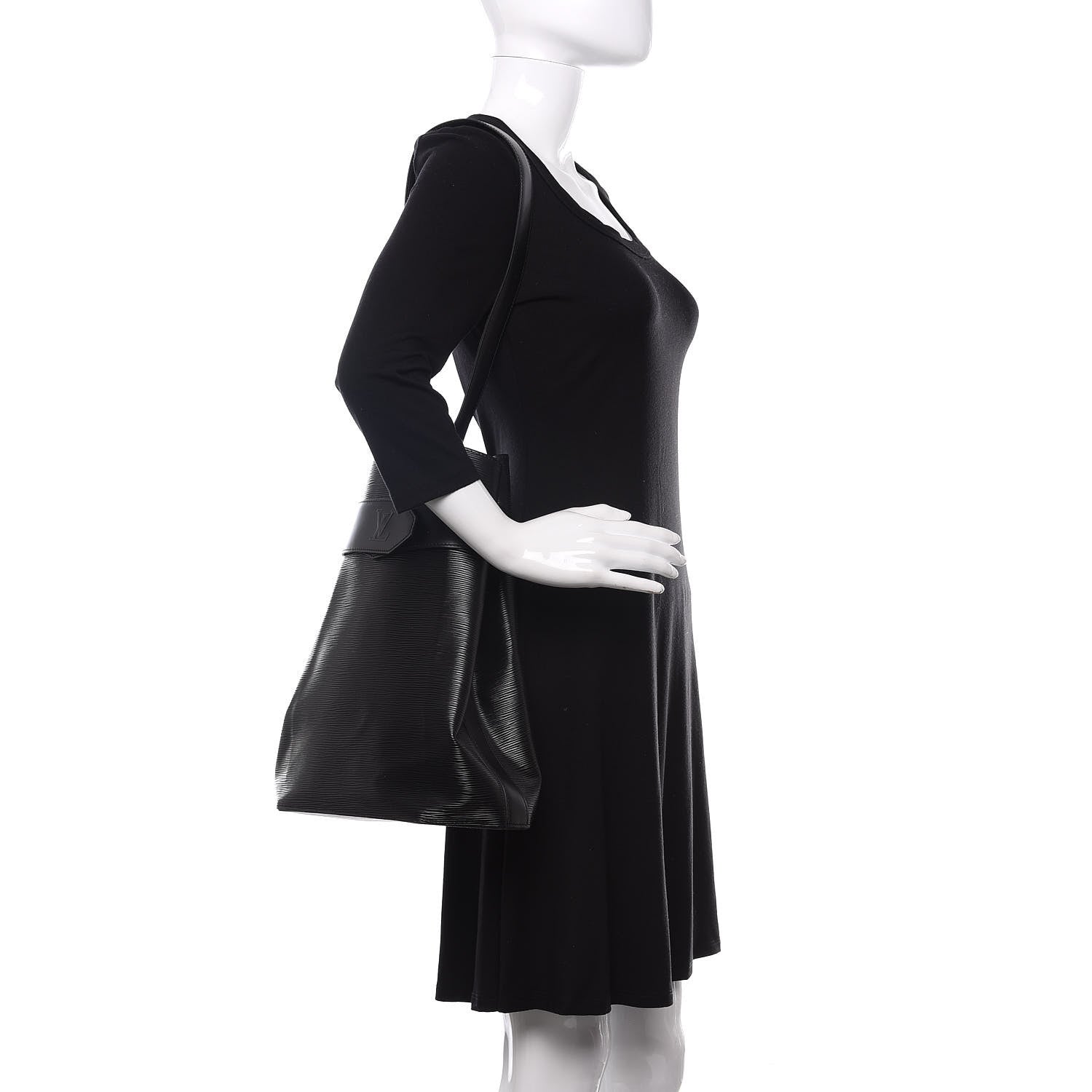 Louis Vuitton Epi Sac D'Epaule GM Black 2 of 10
