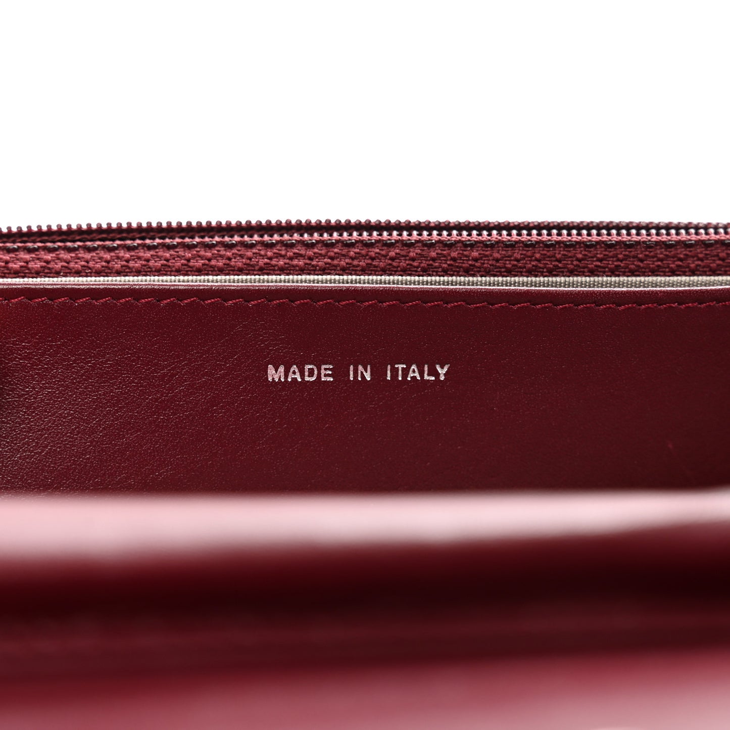 Patent Quilted Brilliant Wallet On Chain WOC Red