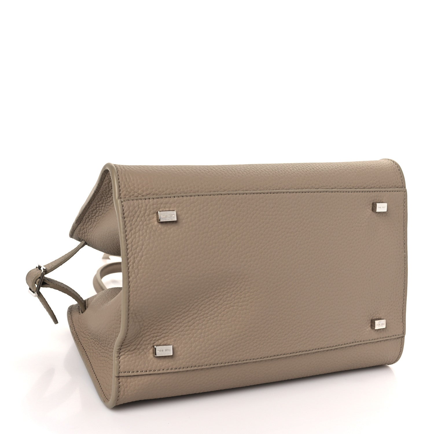 The Row Grained Calfskin Soft Margaux 10 Bag Dark Taupe 4 of 8