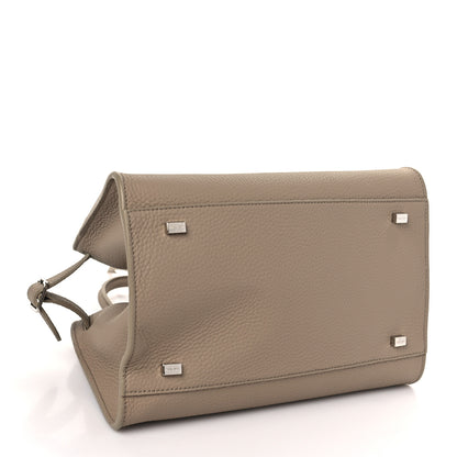 The Row Grained Calfskin Soft Margaux 10 Bag Dark Taupe 4 of 8
