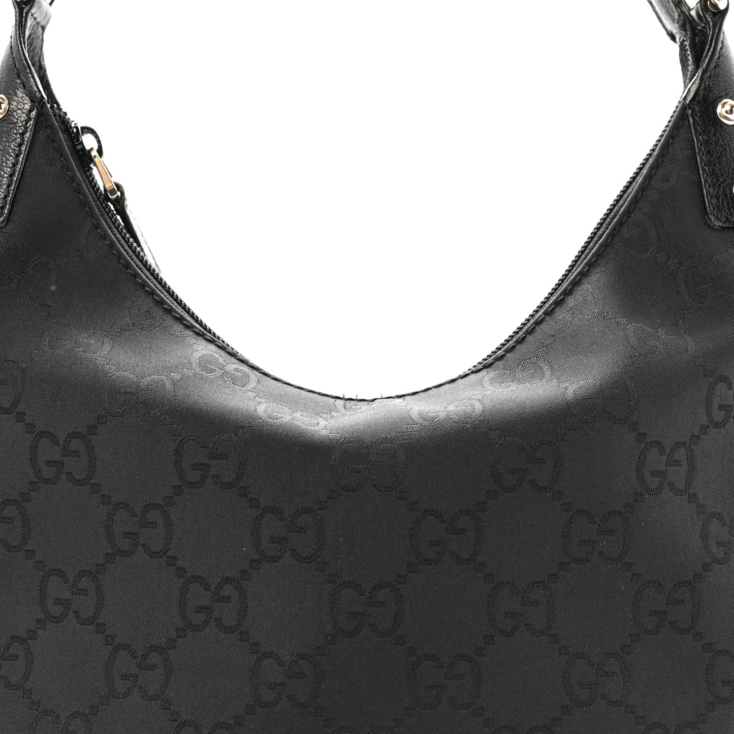Nylon Monogram Small Hobo Black
