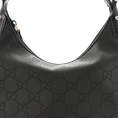 Gucci Nylon Monogram Small Hobo Black 8 of 14