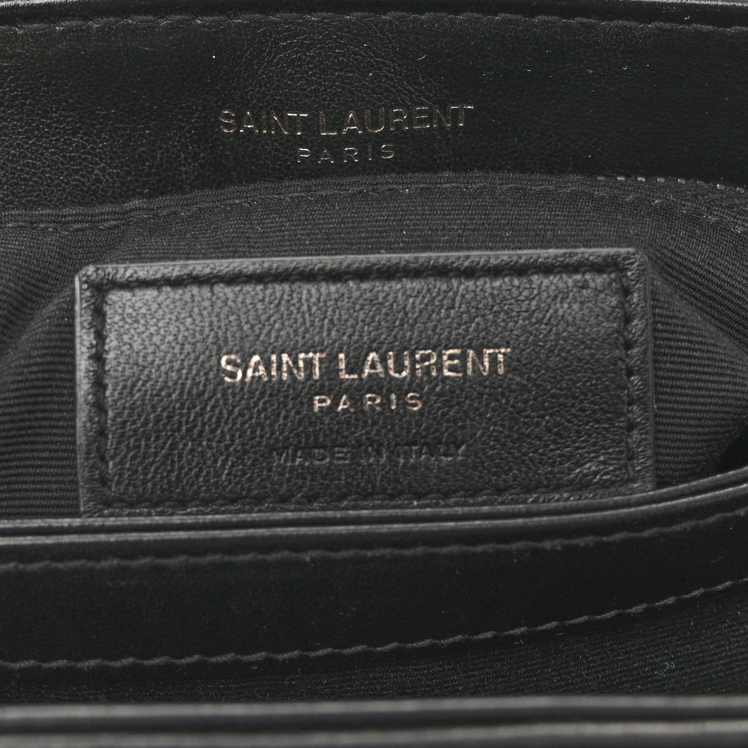 Saint Laurent Calfskin Y Quilted Monogram Monochrome Toy Loulou Crossbody Bag Black 6 of 16