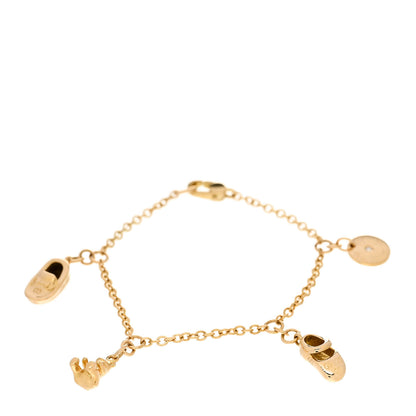 Gucci 18K Yellow Gold Diamond Charm Bracelet 1 of 5