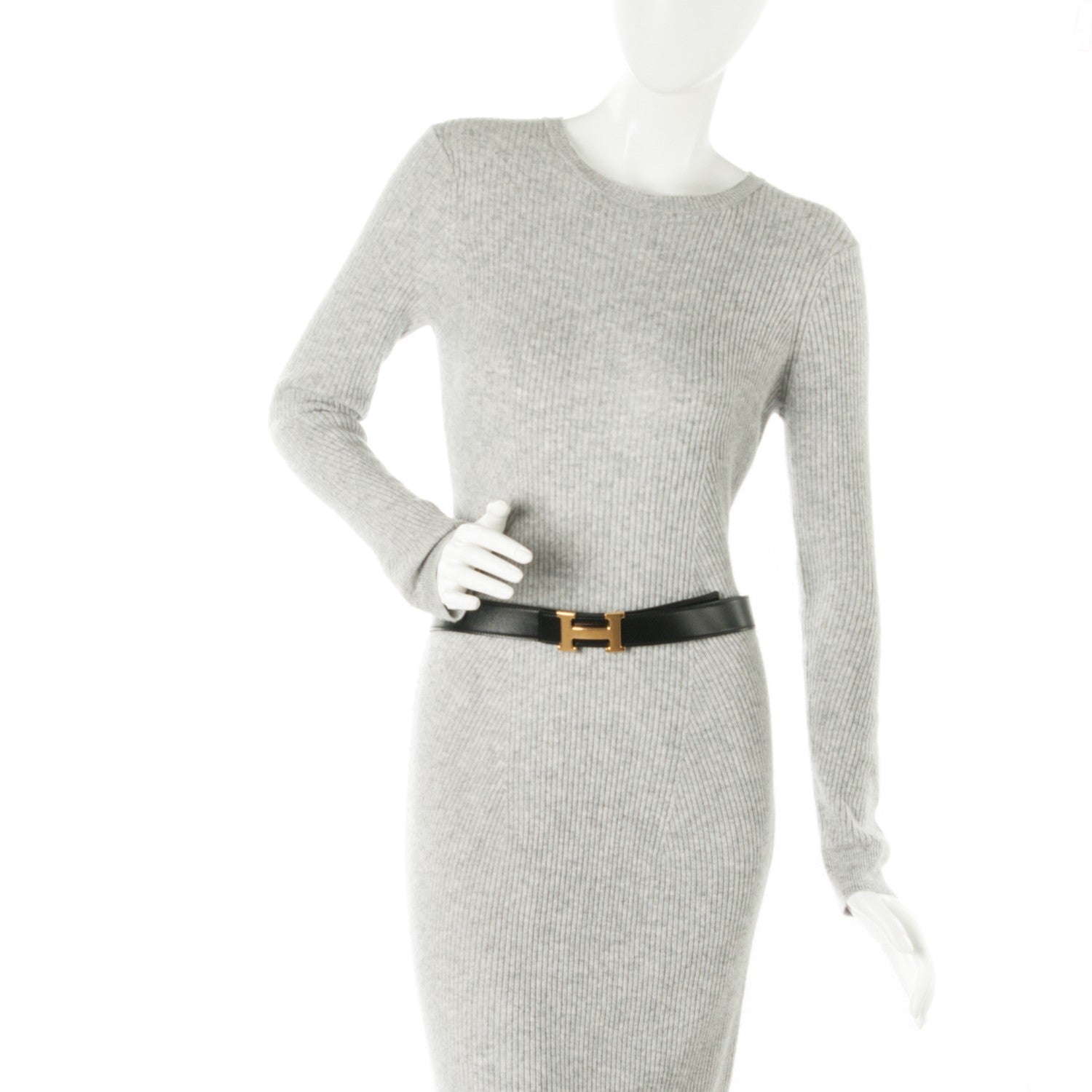 Hermes Box Togo 32mm H Belt 80 Black Chocolate 2 of 10