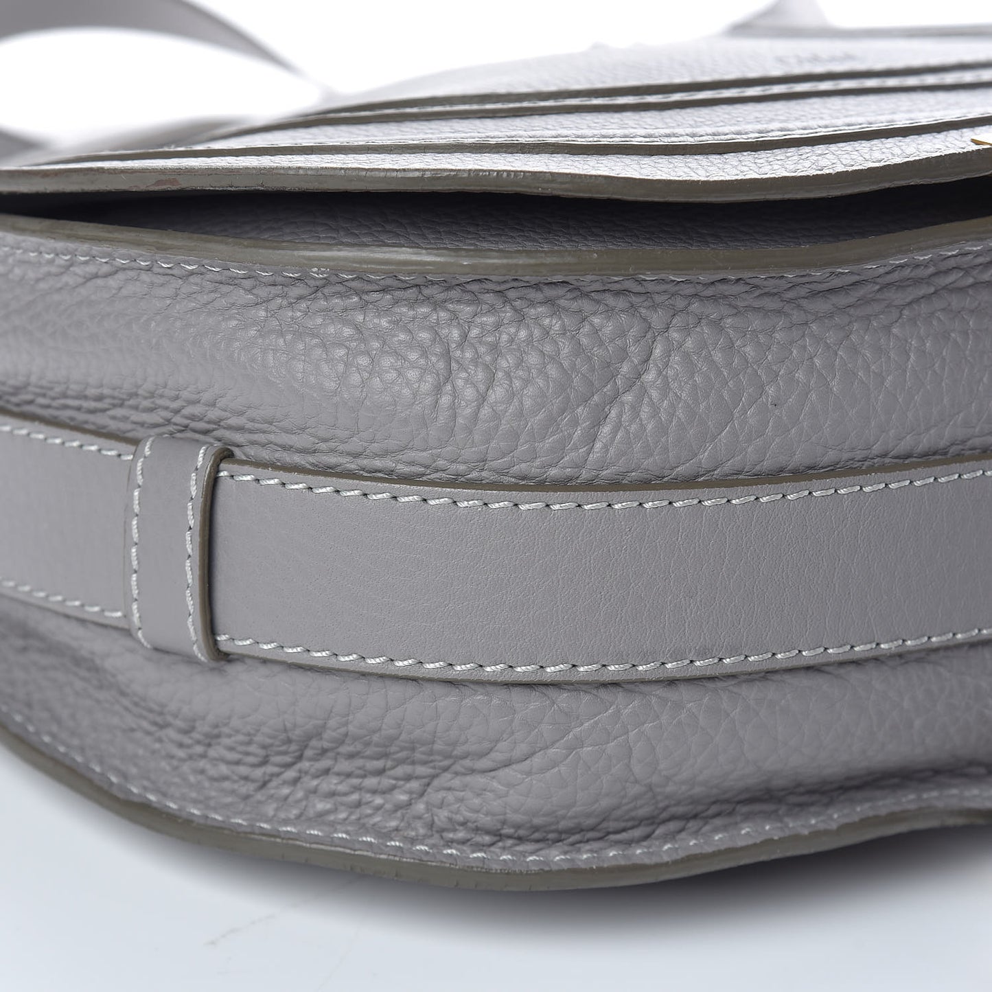 Calfskin Medium Marcie Round Crossbody Bag Cashmere Grey