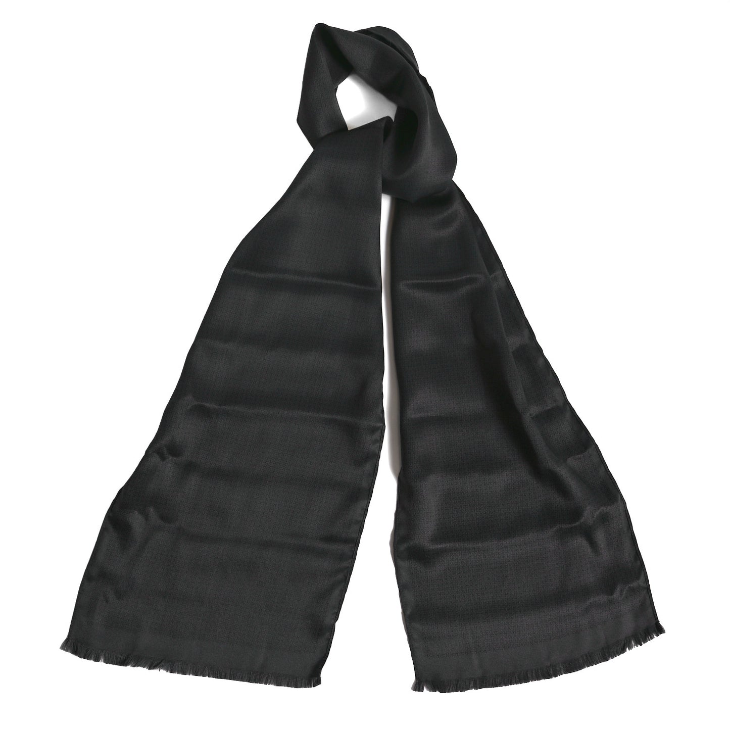 Silk Cravate Foulard Flying Carpet Scarf Black