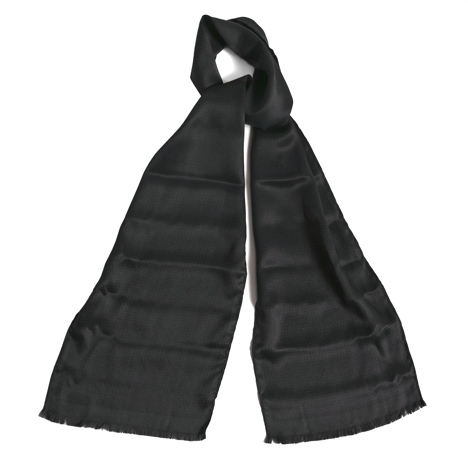 Hermes Silk Cravate Foulard Flying Carpet Scarf Black 1 of 3