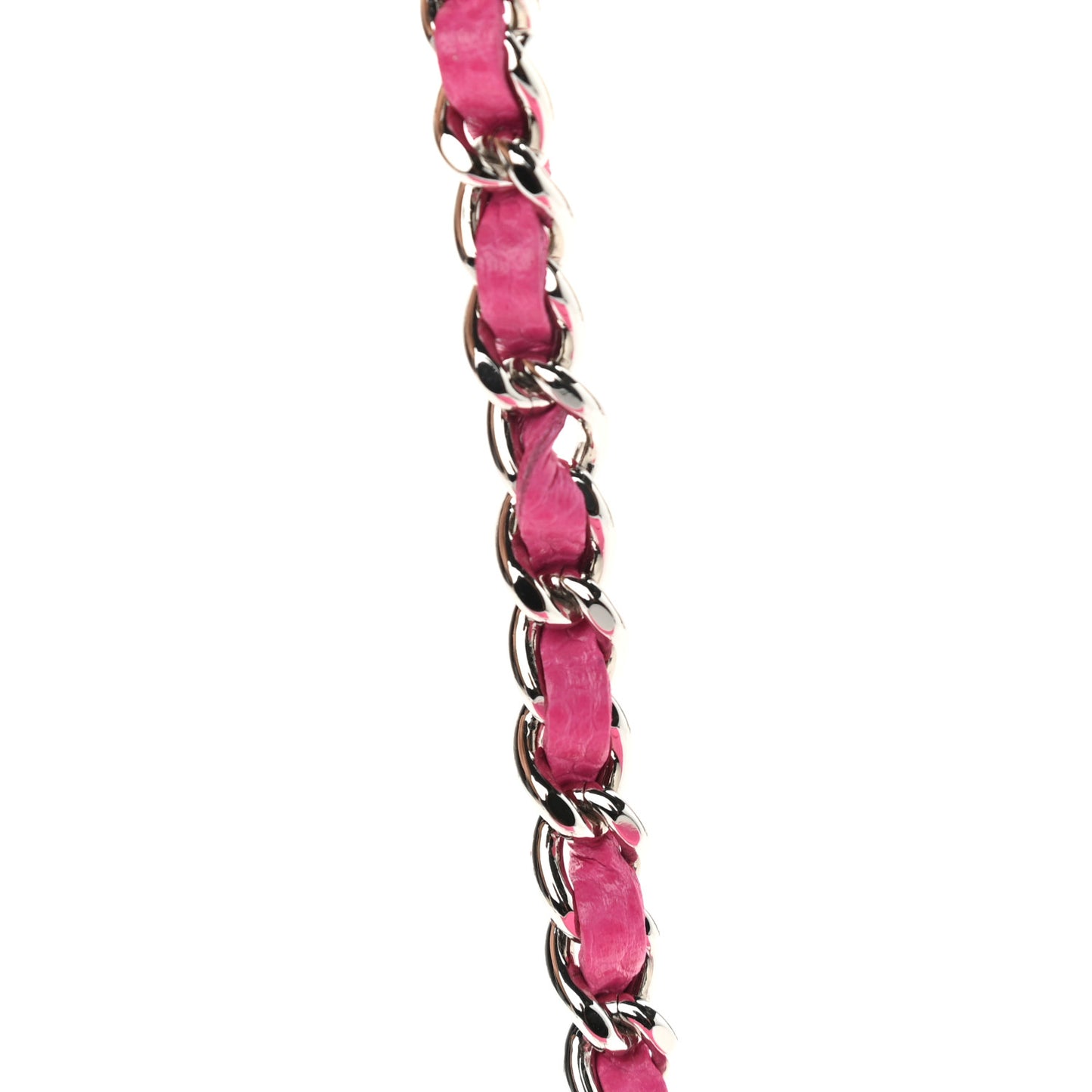 Caviar Quilted Wallet on Chain WOC Fuchsia