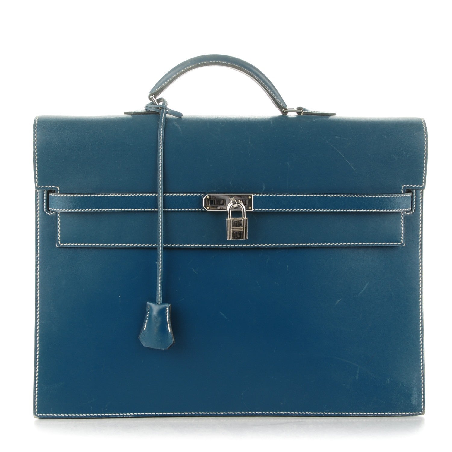 Hermes Box Kelly Depeche 38 Bleu Thalassa 1 of 34