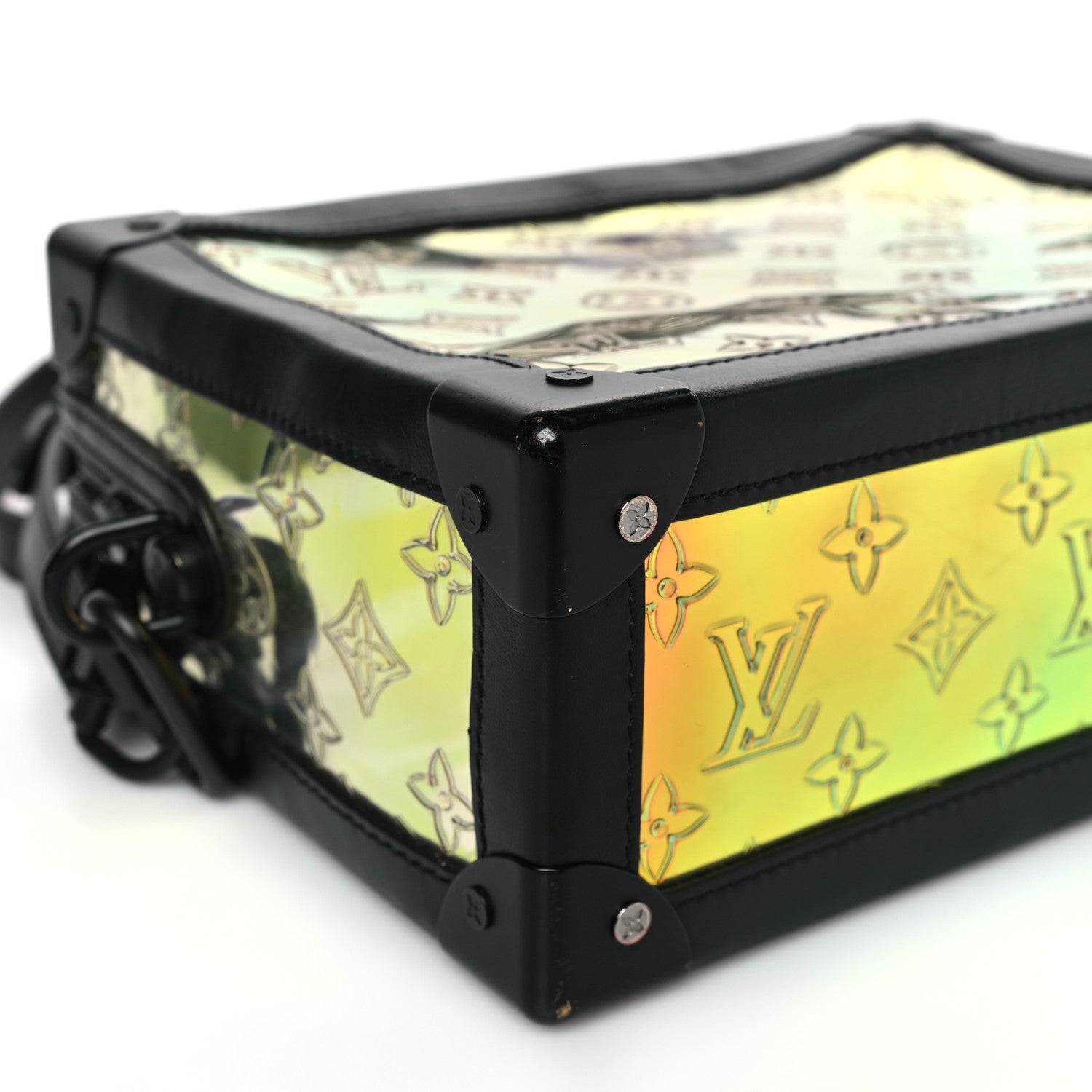 Louis Vuitton Calfskin PVC Monogram Solar Ray Soft Trunk Iridescent Prism Black 7 of 8