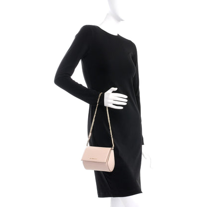 Givenchy Textured Calfskin Micro Pandora Box Clutch Nude Pink 2 of 6