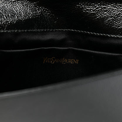 Saint Laurent Textured Patent Monogram Small Belle De Jour Clutch Black 6 of 7