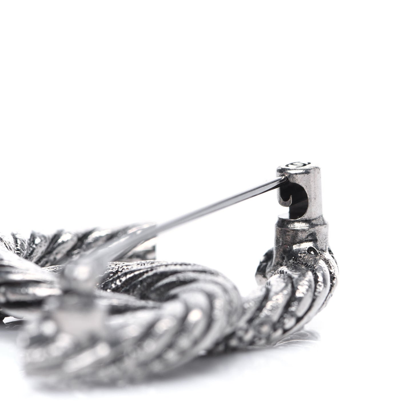 Ruthenium Twisted CC Brooch