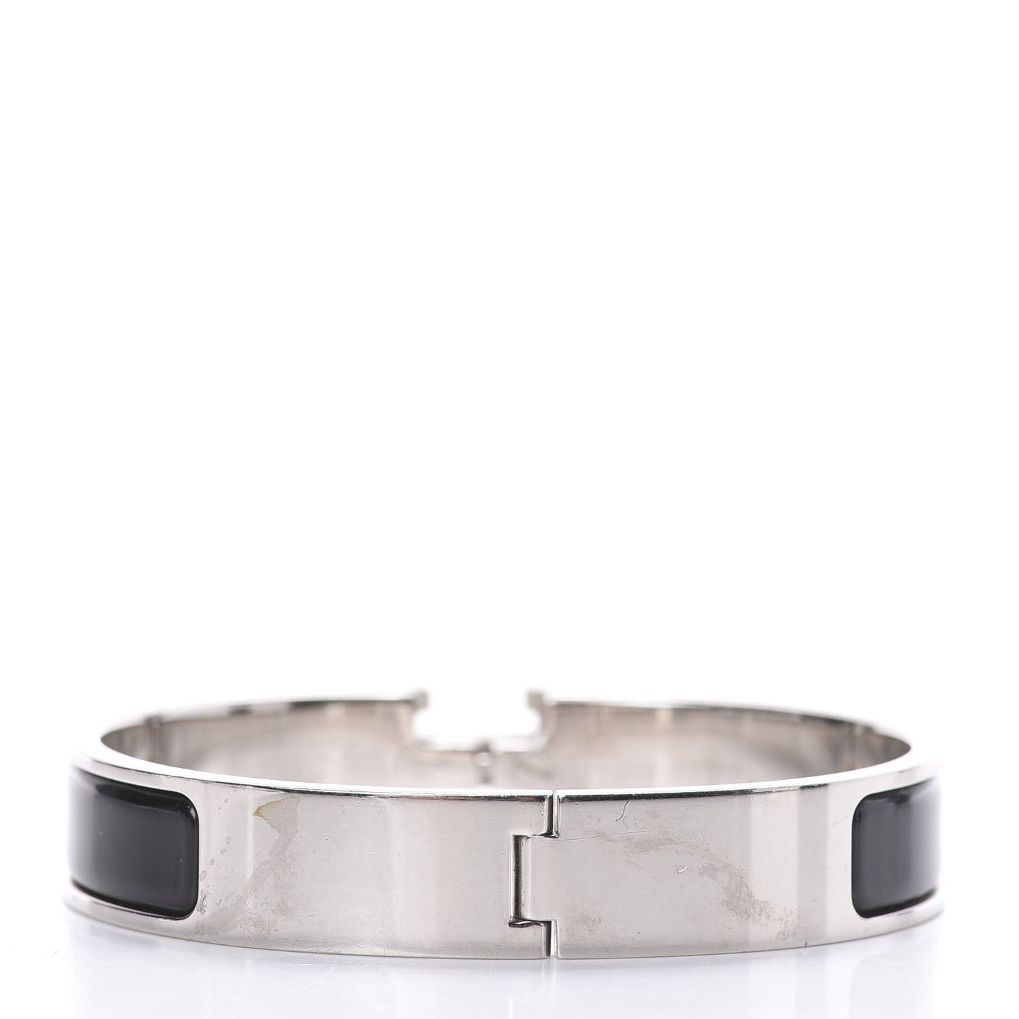 Enamel Narrow Clic Clac H Bracelet GM Black