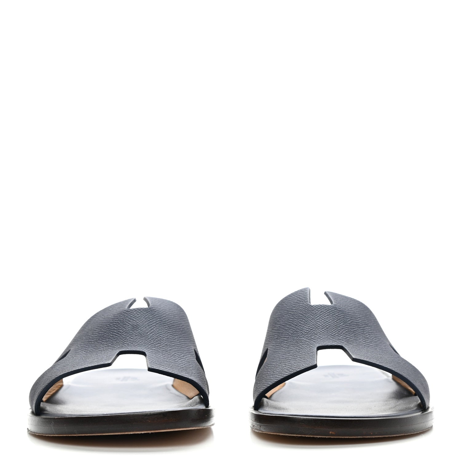 Hermes Epsom Mens Izmir Sandals 44 Marine 2 of 8