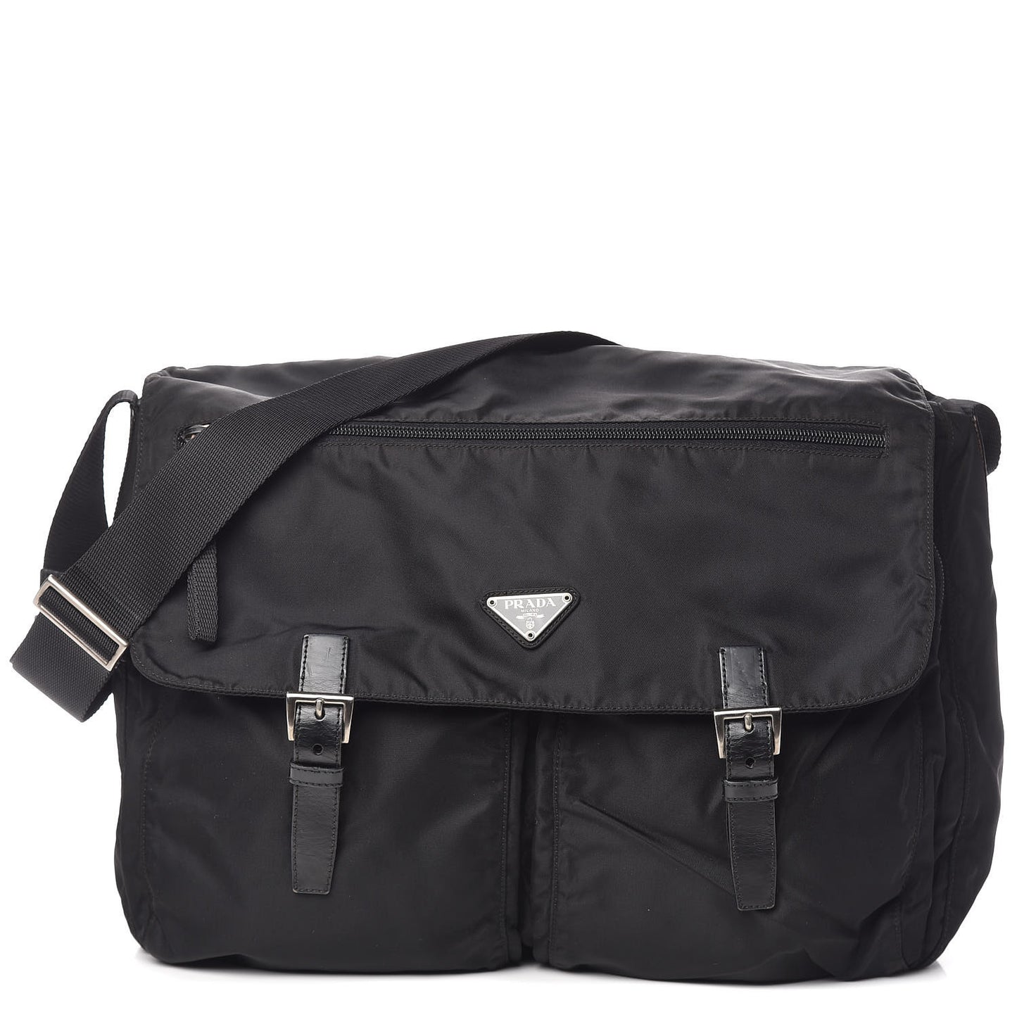 Tessuto Nylon Messenger Bag Black