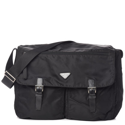 Prada Tessuto Nylon Messenger Bag Black 1 of 17