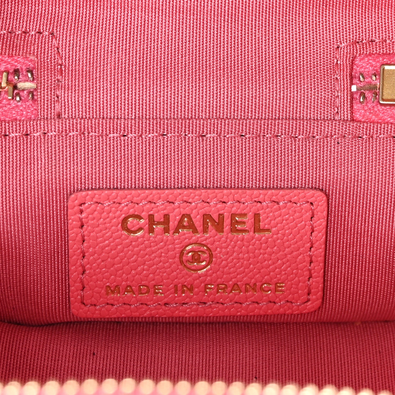 Chanel Caviar Quilted Mini Top Handle Vanity With Chain Pink 6 of 10