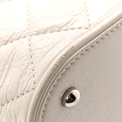 Chanel Crumpled Calfskin PVC Quilted Flap White 13 of 13