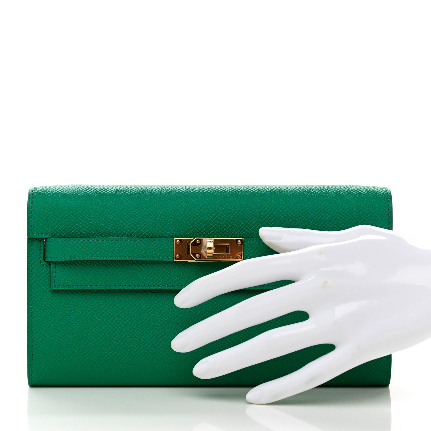 Hermes Epsom Kelly Wallet To Go Vert Jade 2 of 7