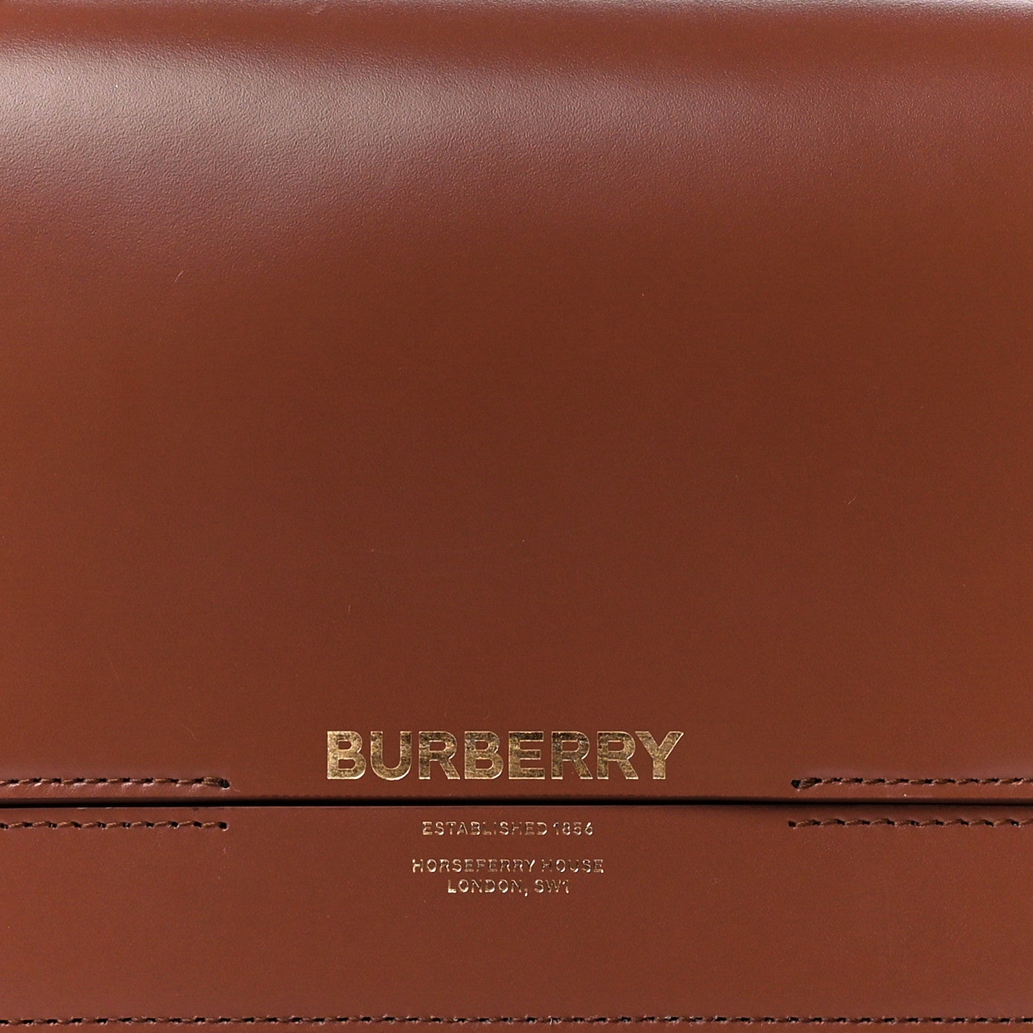 Burberry Smooth Calfskin Two Tone Small Grace Bag Malt Brown Black 8 of 11