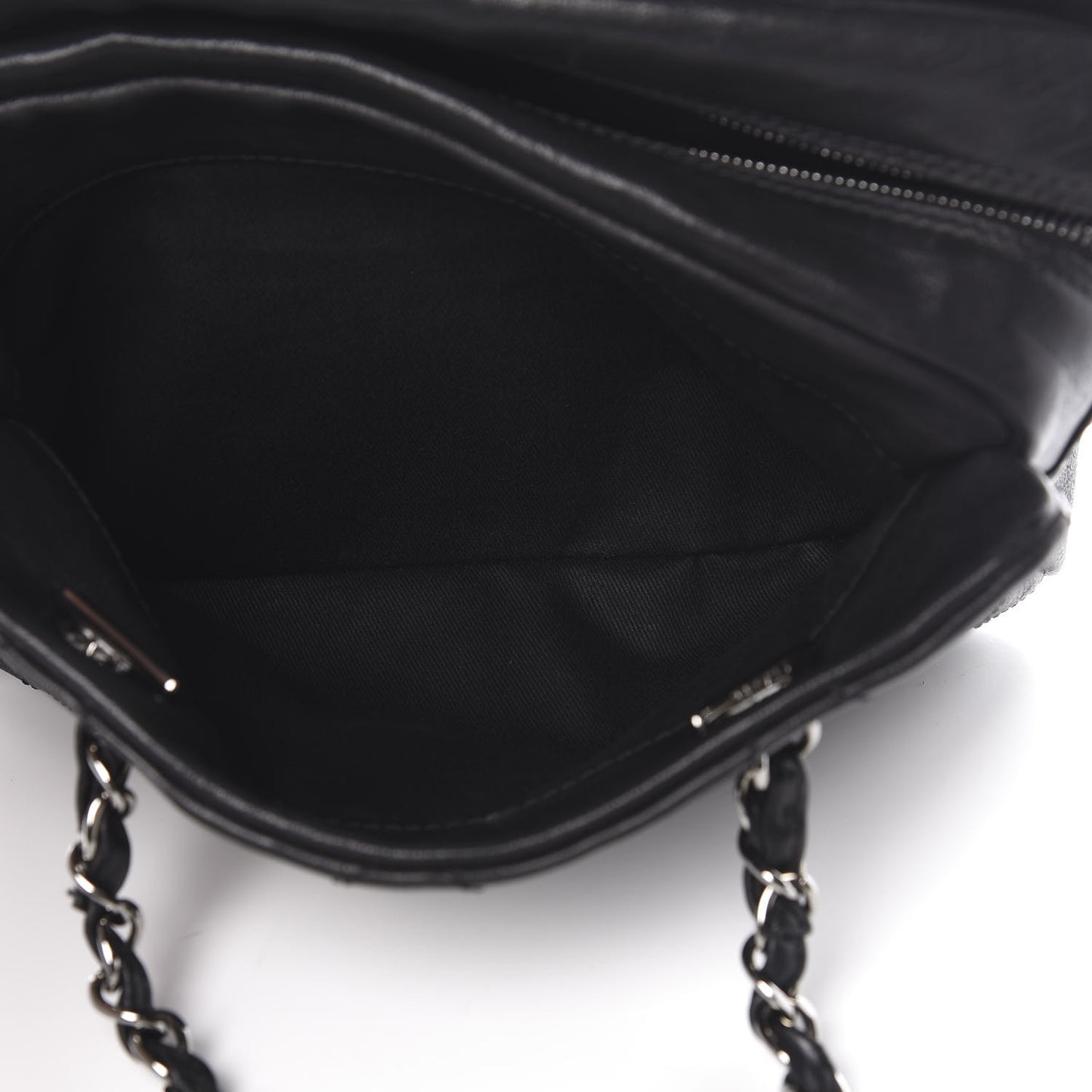 Calfskin Diamond Stitch Tote Black