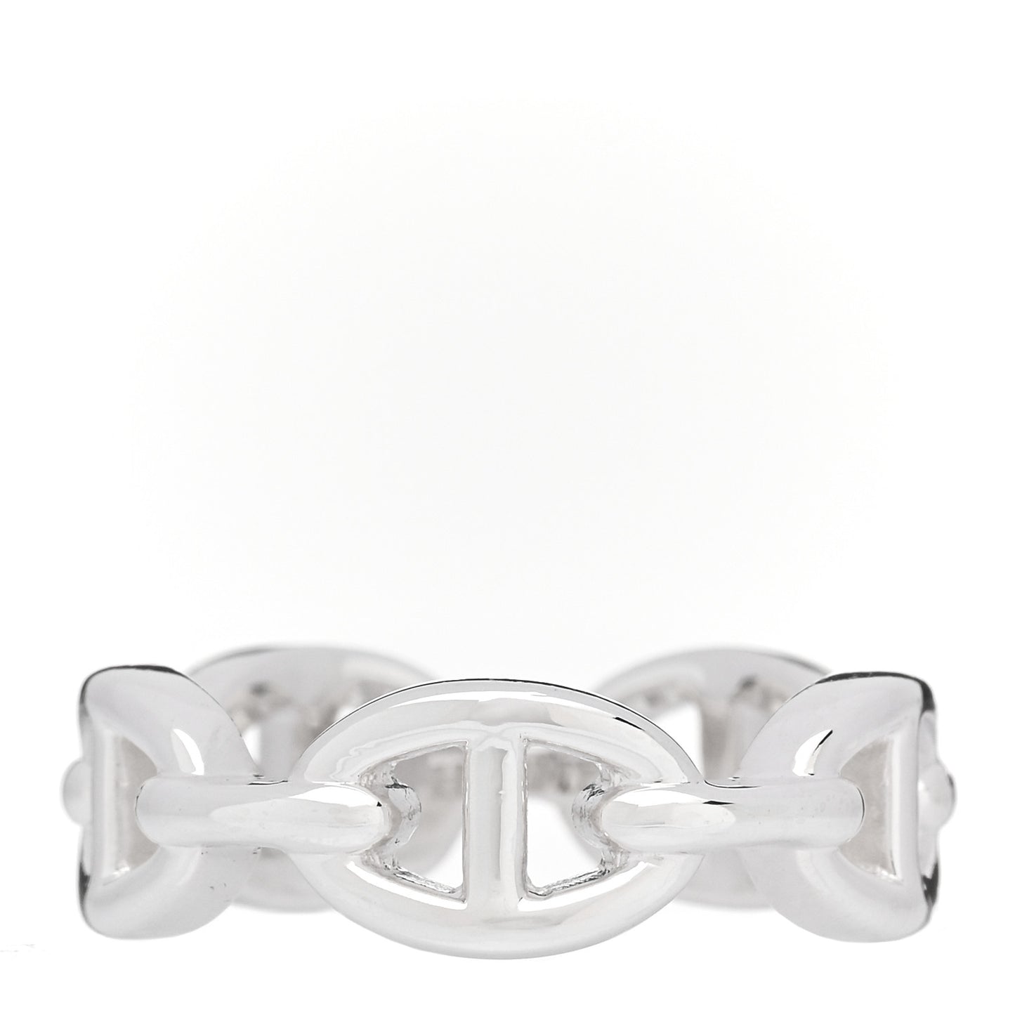 Sterling Silver PM Chaine d'Ancre Enchainee Band Ring 55 7.25