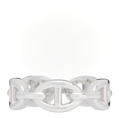 Hermes Sterling Silver PM Chaine d'Ancre Enchainee Band Ring 55 7.25 1 of 7