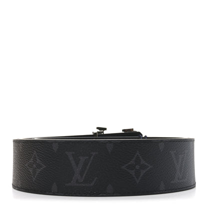 Louis Vuitton Monogram Eclipse 40mm Shake LV Initiales Reversible Belt 95 38 Black 2 of 5