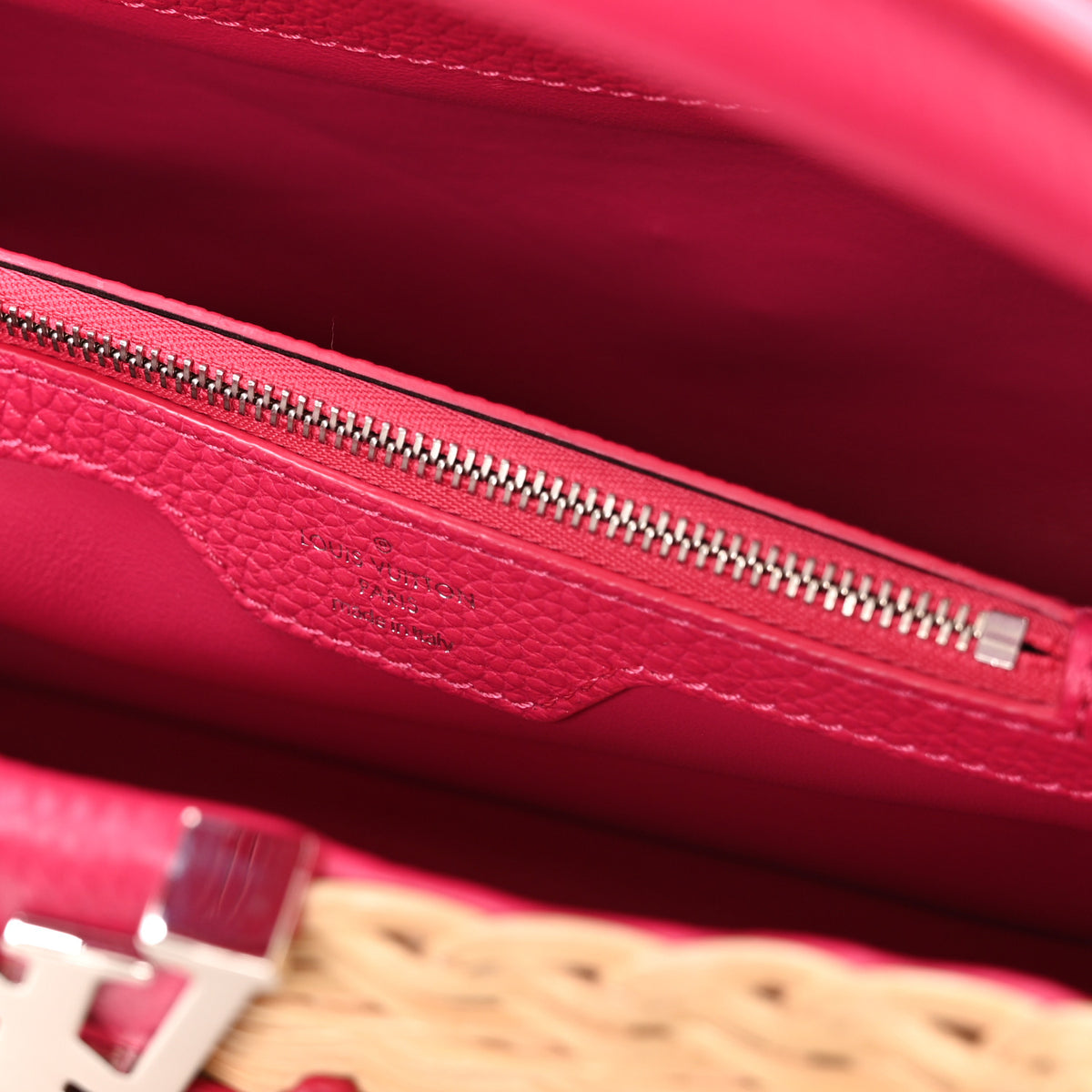 Louis Vuitton Rattan Calfskin Capucines BB Pink 6 of 10