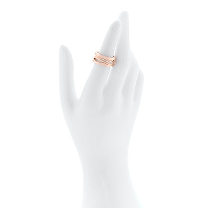 Bulgari 18K Rose Gold Diamond Pave B.Zero1 Legend Ring 52 6 2 of 6