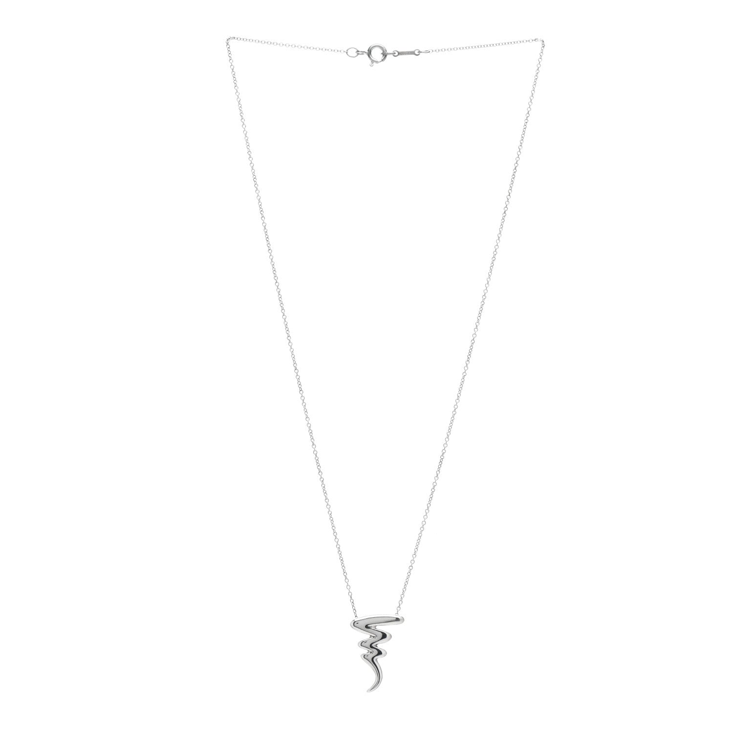 Tiffany Sterling Silver Paloma Picasso Scribble Pendant Necklace 3 of 4