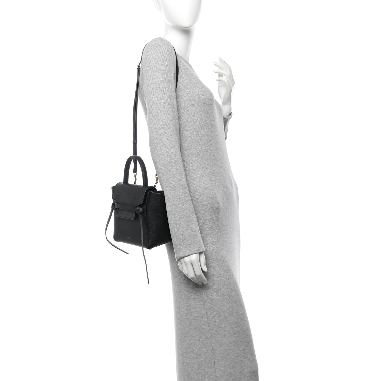 Celine Grained Calfskin Nano Belt Bag Black 2 of 12