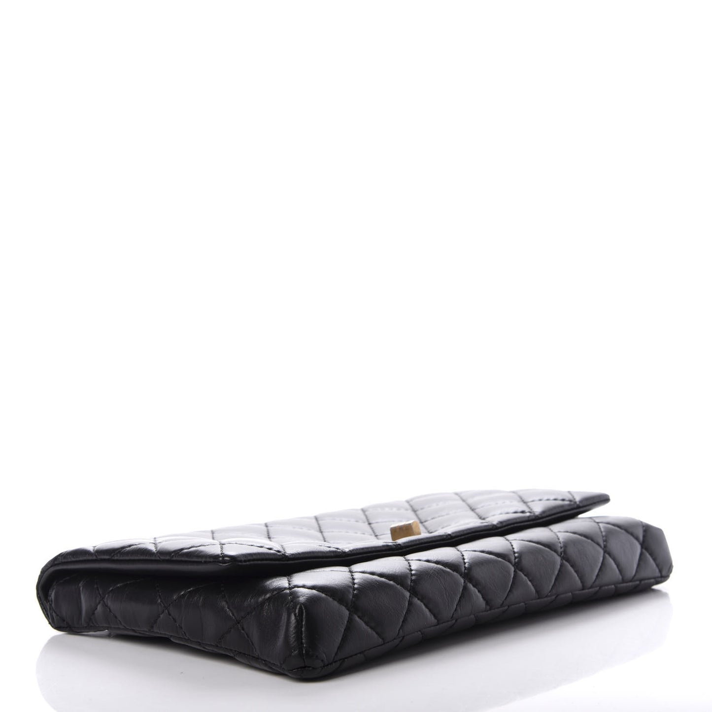 Aged Calfskin Quilted Reissue 2.55 Clutch Black