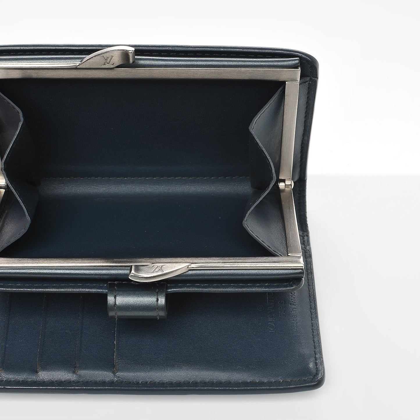 Mat Monogram French Purse Wallet Blue