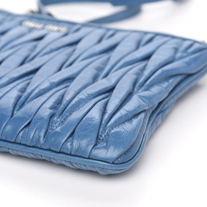 Miu Miu Nappa Matelasse Double Zip Crossbody Turchese 9 of 10