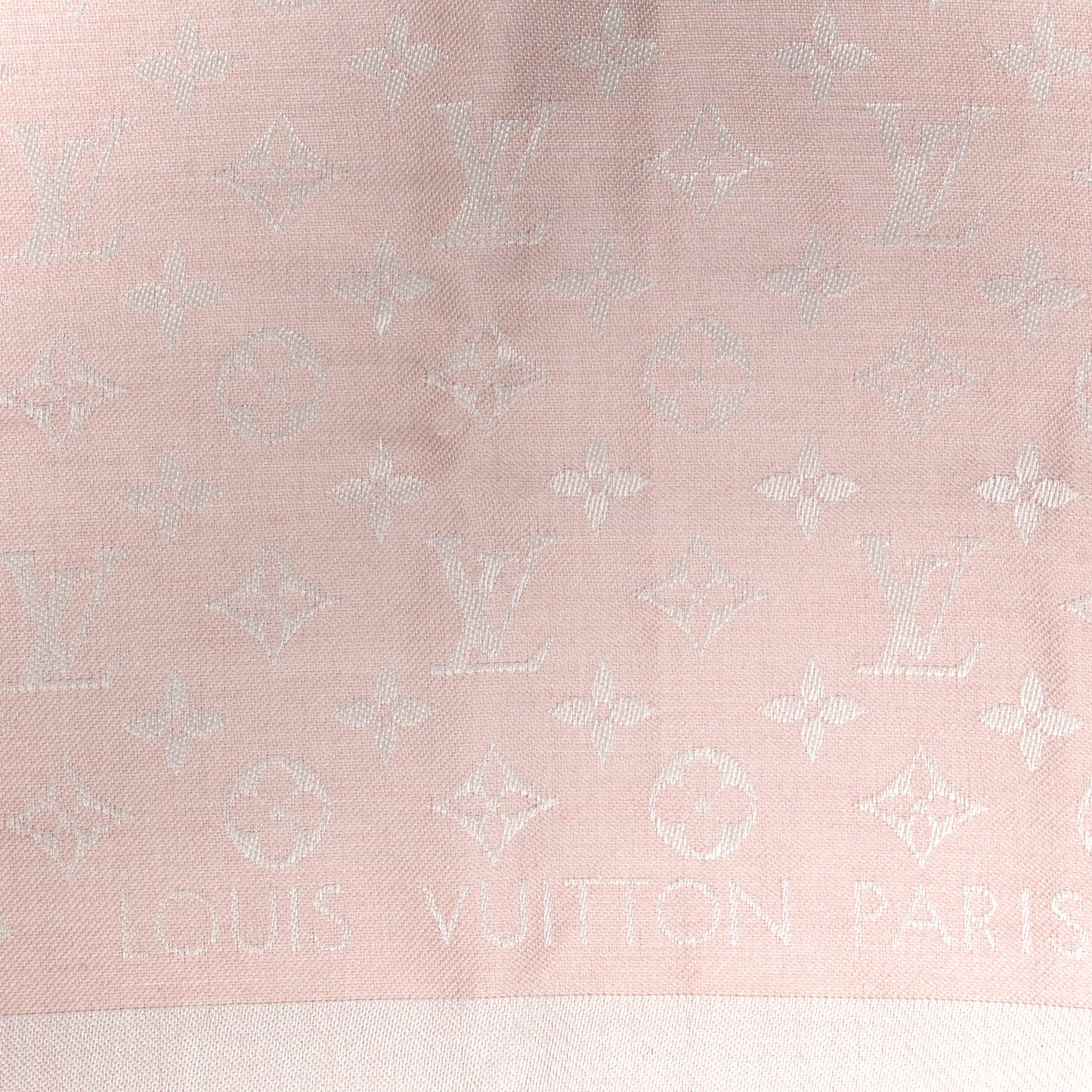 Silk Wool Monogram Denim Shawl Rose