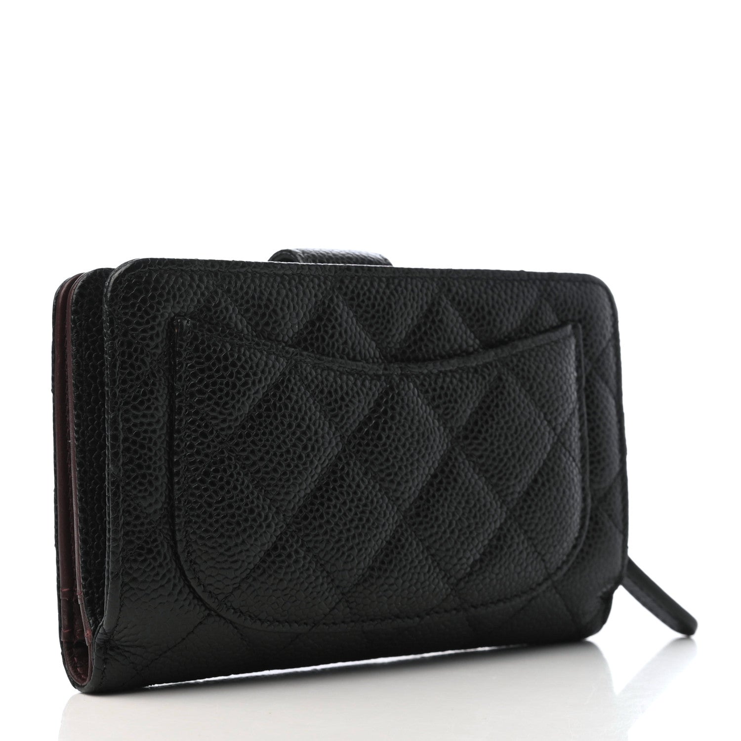 Chanel Caviar Quilted Zipped Pocket Wallet Black 3 of 10