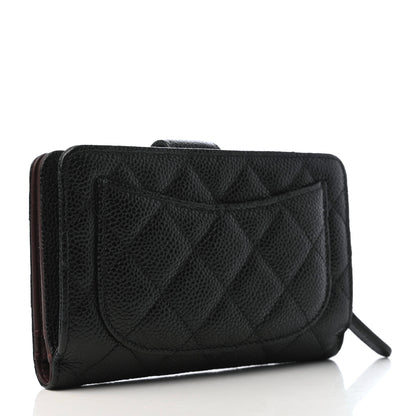 Chanel Caviar Quilted Zipped Pocket Wallet Black 3 of 10