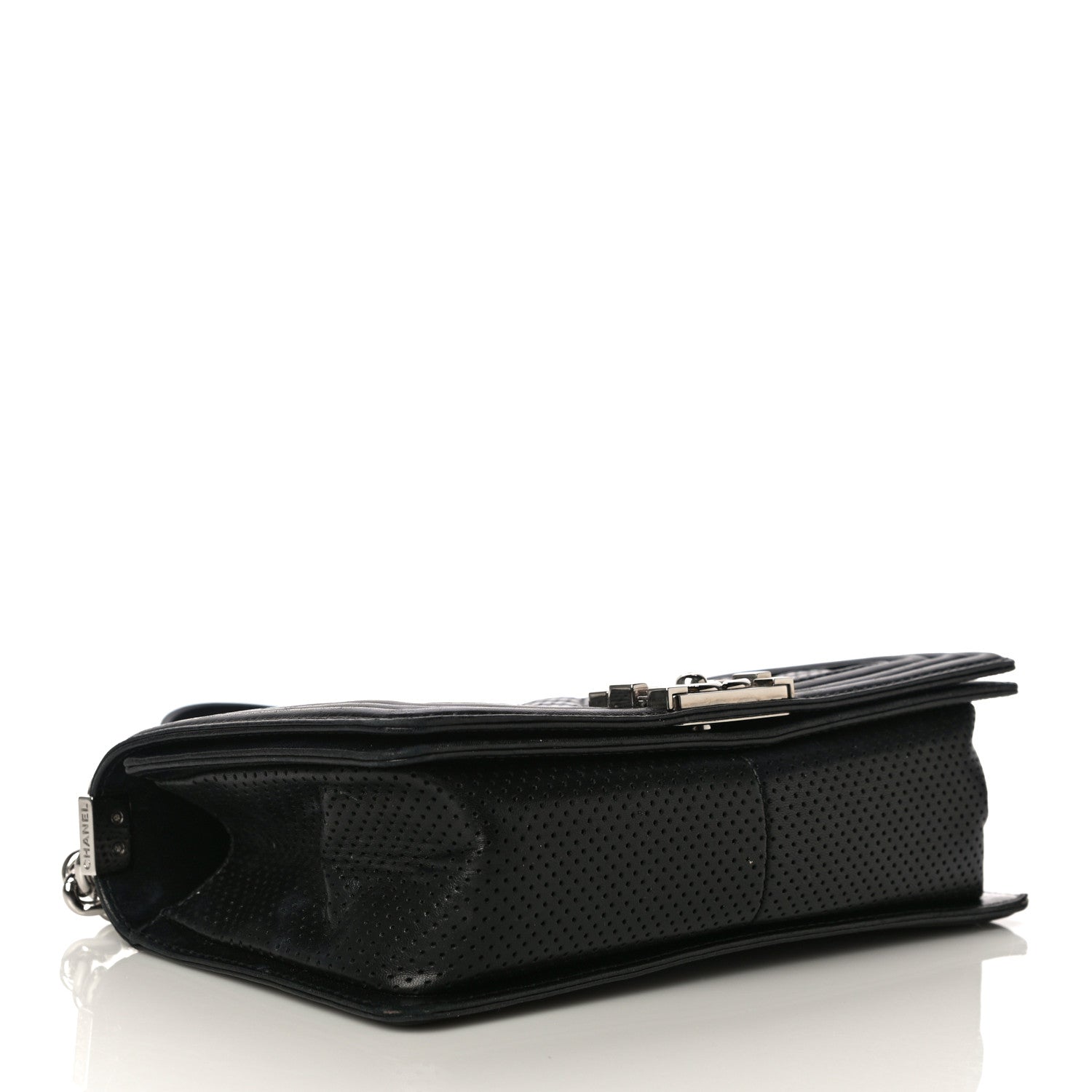 Chanel Lambskin Perforated Medium Boy Flap Black 4 of 21